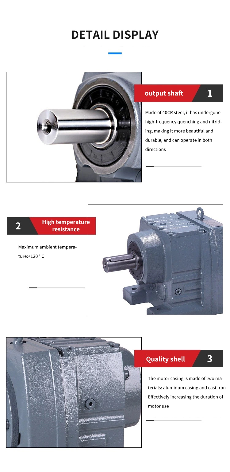 Supplying R Series Hard Tooth Helical Gear Reducers with a Variety of Horizontal and Vertical Mechanical Industrial Reducers in Various Styles