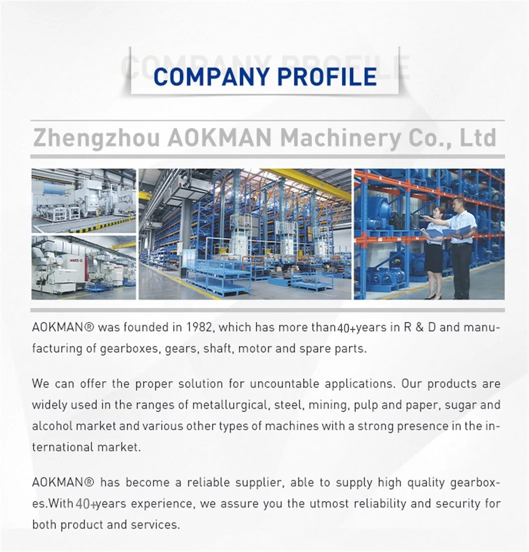 Aokman Gearbox Manufacturer Offer Good Mechanical Properties Helical Gear Reducer
