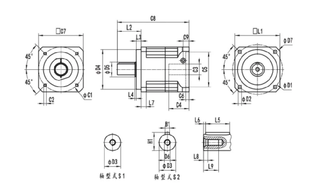 High Preicsion Mechanical Gear Transmission Gearbox Planetary Speed Reducer for Robot Motion Transmission