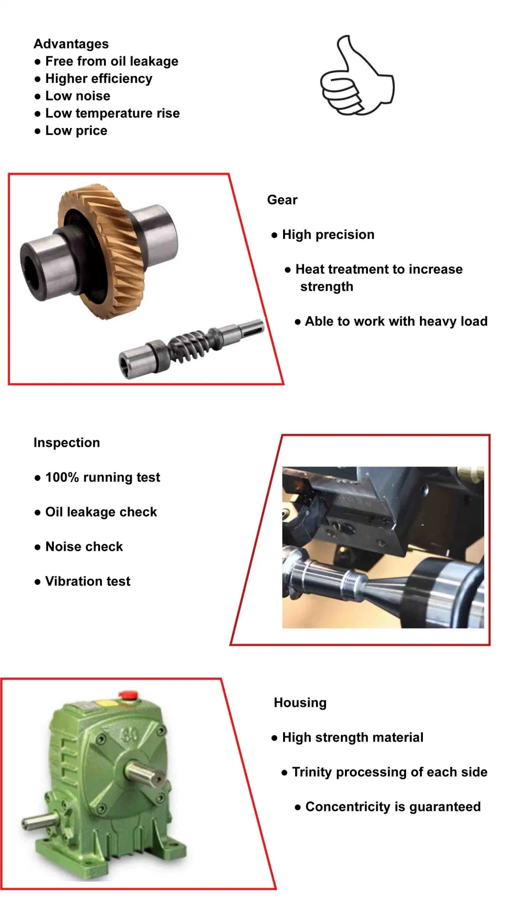 Wpa/Wpo/Wps/Wpx Used Widely Industrial Speed Reducer Worm Gearbox for Motorcycle with Good Price